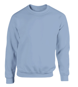 Men's <b>Light</b> Blue Round Neck Full Sleeve Casual Knitted Sweatshirt 100% Cotton Solid Color Autumn Wear - Product Image 2