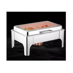 Plat de service en métal pour banquets, conçu pour maintenir les aliments au chaud lors d'événements, de fêtes et de réceptions, avec une chaleur fiable et un cadre robuste - Product Image 4