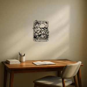 Arte de Pared de Metal con Diseño de Calavera Estilo Gótico para Parejas, Diseño Vintage de Hierro, Uso Interior y Exterior - Product Image 5