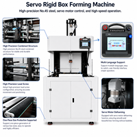 Machine de formage de boîtes en carton ondulé servo-automatique complète pour boîtes de luxe (cosmétiques, thé, chocolat, cadeaux) et boîtes rigides