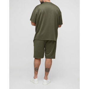 Conjunto de Camiseta y Pantalones Cortos Modernos para Hombre, 100% Algodón, Cuello Redondo, Casual y a la Moda, Precio Económico, OEM - Product Image 2