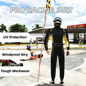 Professional Printed Racing Set Front <b>Men</b> Women Waterproof Anti-UV <b>Jumpsuit</b> Karting Practice Windproof Breathable Drift Jacket - Product Image 2