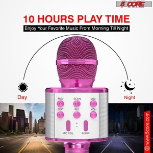 ไมโครโฟนไร้สาย 5 คอร์ พร้อมลำโพง 3 in 1 แบบพกพา บลูทูธ ไมโครโฟนไร้สาย - Product Image 2