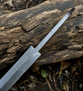 Espada vikinga de acero de Damasco forjada a mano, hoja en bruto de 38 pulgadas de longitud total – Espada de espiga completa, ideal para fabricantes de espadas - Product Image 2