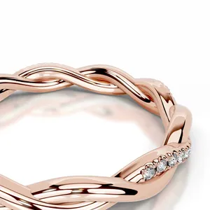 Anillo de Boda Oravique con Diamante Cultivado en Laboratorio, Certificado IGI - Product Image 3