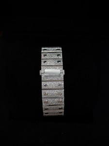 Reloj de Lujo para Hombre, con Diamantes Moissanite VVS de Alta Calidad, Acero Inoxidable, Cuadrado, Analógico, Movimiento Mecánico Automático ETA, Cristal de Zafiro - Product Image 5