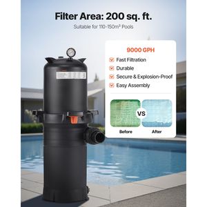 Valvola filtro personalizzata in plastica ABS per piscine e spa fino a 200 piedi quadrati, sistema di filtrazione da 9000 GPH - Product Image 2