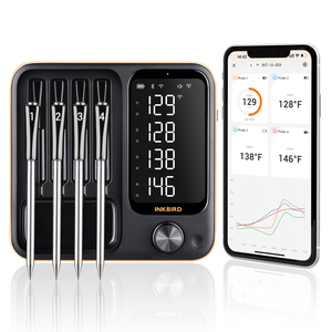 Termómetro Inalámbrico para Carne Inkbird INT-14-BW <span class=keywords><strong>con</strong></span> 4 Sondas, Termómetro Inteligente Bluetooth para Barbacoa <span class=keywords><strong>con</strong></span> Rango Ilimitado y Batería de 25 Horas - Product Image 1