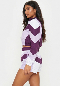 Windbreaker Women Crop Waterproof <b>Short</b> Set- Custom Windbreaker Crop <b>Shorts</b> With Elastic Waist Ladies Two Piece <b>Shorts</b> Set - Product Image 5