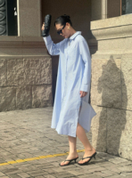 Robes longues amples et décontractées pour femmes enceintes, vêtements de maternité, vêtements d'extérieur décontractés, respirants, légers, tissés, écologiques, été, 100% coton