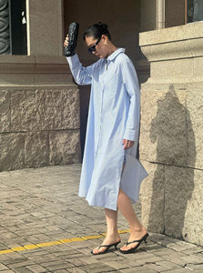 Vestido Maxi Holgado de Maternidad para Mujer, Prenda Informal, Transpirable, Ligero, Tejido Ecológico, Verano, 100% - Product Image 4