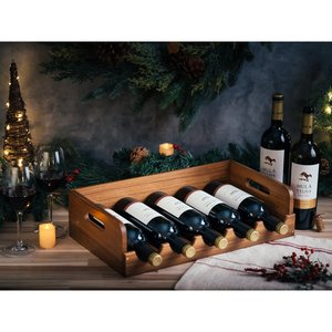 Estante de Madera Premium para Botellas de Vino Estilo Rústico, Capacidad para 5 Botellas, Acabado Liso, para Cocina y Restaurante, Venta al Por Mayor B2B - Product Image 6