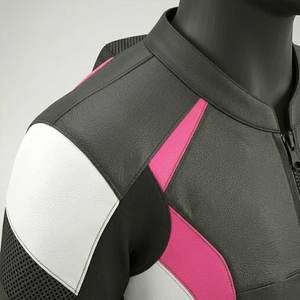 Blouson de moto en cuir unisexe grande taille, imprimé et personnalisé, homologué CE, imperméable et respirant, idéal pour la course estivale - Product Image 5