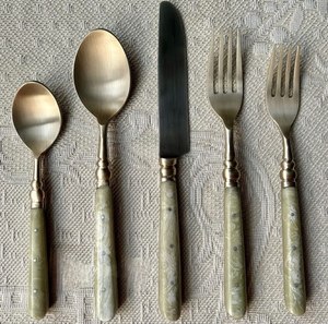 Classic Style <b>Flatware</b> Set 18/8 Stainless Steel With Tortoise Resin Handle Home decor Dinnerware Tableware Cutlery Set - Product Image 2