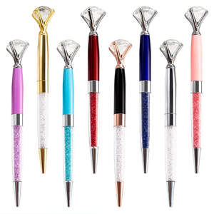 Bolígrafo de Metal Promocional Color Oro Rosa con Cristal y Diamantes, con Logotipo Personalizado para Recuerdo de Boda o Deportes, Ancho de Escritura de 1.0 mm - Product Image 3