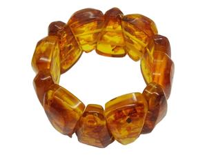 Bracelet de perles style tranche d'agrumes, bijoux en résine faits à la main, entretoises triangulaires jaunes, accessoire estival fruité pour filles - Product Image 2