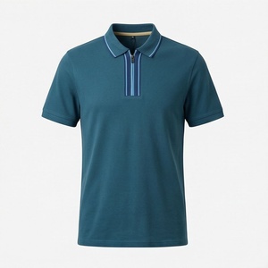 Chemise polo à manches courtes pour homme, personnalisée, demi-zip, en coton, grande taille, décontractée, pour l'été, de qualité supérieure, vêtements de sport - Product Image 1