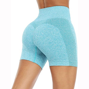 High Quality Women's Fitness <b>Booty</b> Shorts Custom Made with Logo Breathable Quick Dry Elastic Waist Spandex/Polyester Sporty - Product Image 3
