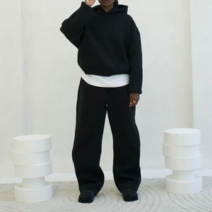 Novedad 2026: Conjunto Deportivo Casual de Alta Calidad 100% Poliéster, Sudadera Holgada y Pantalones Deportivos Estilo Vintage para Invierno - Product Image 1