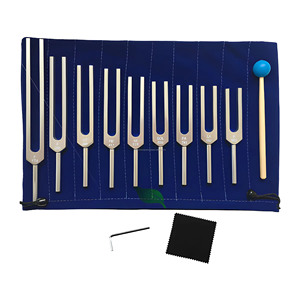 Ensemble de 9 diapasons Solfeggio Chakra 174-963Hz avec mallette et pochette en velours, outils personnalisés, fournisseur en gros - Product Image 4