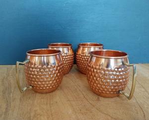 Mug en cuivre haut de gamme, Mug Beer Mule, Finition polie, Ensemble de verres en cuivre, Tasse en cuivre faite à la main, Articles de boisson, Vente en gros - Product Image 3