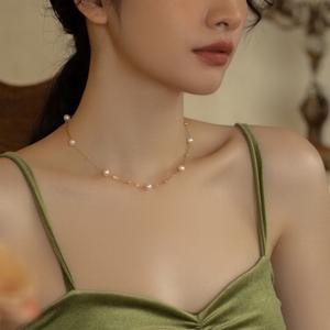 Collar de Cielo Estrellado Versión Coreana para Mujer, Lujoso con Perlas Naturales de Agua Dulce, Accesorio Versátil - Product Image 3