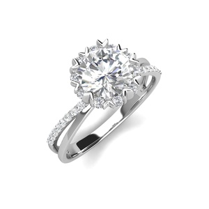 เป็นมิตรต่อสิ่งแวดล้อม<span class=keywords><strong>1</strong></span>กะรัต Anel De Moissanite Lab ปลูกเพชร925เงินแหวนหมั้นที่ไม่ซ้ำกันแหวนดอกไม้โชคชะตาเครื่องประดับ - Product Image 1