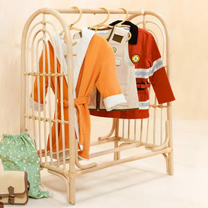 ราวแขวนเสื้อผ้าหวายธรรมชาติ ลดราคาสุดคุ้ม ราวแขวนเสื้อผ้า ราวแขวนเสื้อผ้าสำหรับร้านเสื้อผ้า - Product Image 1