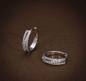 Elegant Lab Created Diamond Vintage IGI Certified 925 <b>Silver</b> <b>Stud</b> <b>Earrings</b> Brilliant Cut VVS1 Clarity Engagement Wedding Gift - Product Image 1