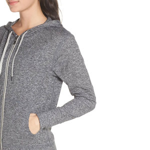 Custom Wholesale Heather Grey Zip Up Hoodie Men Women Full Zip Sweatshirt Casual Sportswear Athleisure Hooded <b>Jacket</b> Outerwear - Product Image 3