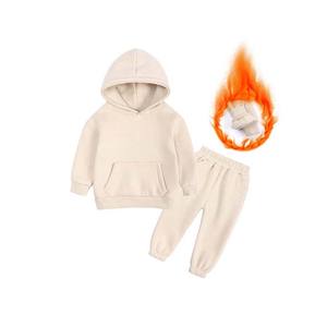 Conjunto Deportivo de Felpa Premium para Niños 2026, Sudadera con Capucha y Pantalones Deportivos para Niños y Niñas, Ropa Deportiva Abrigada para Invierno HD - Product Image 3