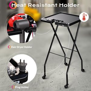 Folding Salon <b>Trolley</b> Tray for Convenient Organization and <b>Mobility</b> - Product Image 2