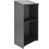 Pupitre en bois de 47 pouces avec 4 roulettes, support de présentation inclinable, étagères de rangement, mobilier de théâtre, lutrin