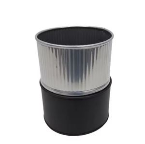 กระถางโลหะแบบ 2 ชิ้น ดีไซน์โดดเด่นสำหรับตกแต่งบ้าน วางบนโต๊ะ ใช้ได้ทั้งภายในและภายนอก ผลิตด้วยมือ จำหน่ายจำนวนมาก ตกแต่งสวน - Product Image 1