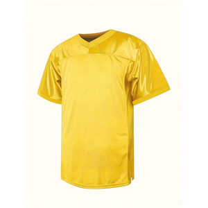 Custom Men's American Football Practice Jersey Red Mesh V Neck Short Sleeve Breathable Anti-Bacterial Lightweight Custom Logo - Product Image 2