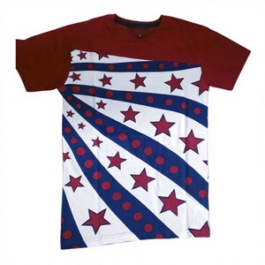 Camiseta de seda a la moda para hombre, estampado personalizado, bloque multicolor, rayas, estilo raglán, punto largo, cuello redondo, corte, costura, manga corta - Product Image 1