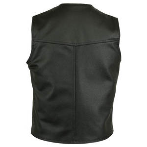 Chaleco de Motocicleta de Cuero de Buena Calidad para Hombre, Otoño Invierno, Sin Mangas, Transpirable, Cuello en V, Diseño Sólido, Personalizable, Chaleco de Moda de Cuero - Product Image 6