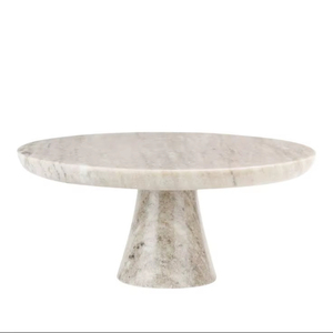 Support à gâteau en marbre au design parfait, durable et écologique, avec base en bois et plateau à gâteau, compatible micro-ondes, prix de gros usine - Product Image 1