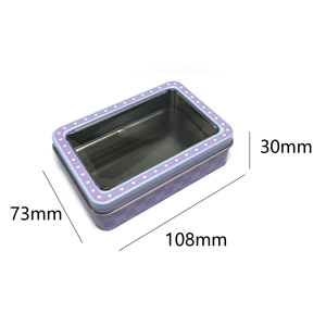 Custom Printed Rectangular Tinplate Box Airtight Metal <b>Tin</b> Container with Window for <b>Tea</b> Gift Packaging - Product Image 2
