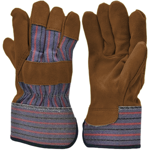 Gants de sécurité de qualité supérieure pour monteurs canadiens, en cuir de vachette pleine fleur robuste avec dos en coton, protection industrielle des mains - Product Image 6