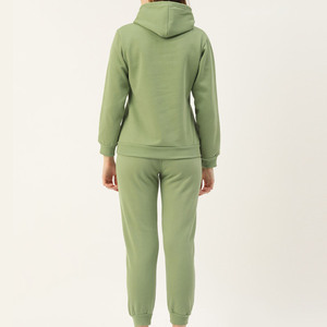 Ensemble de survêtement pour femmes avec logo personnalisé, vêtements d'entraînement, ensemble de survêtement 2 pièces avec fermeture éclair, sweat-shirt et pantalon de survêtement respirant - Product Image 4