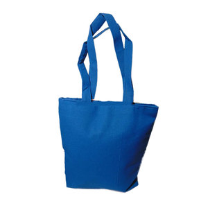 Sac de plage en toile de haute qualité, grande capacité, léger, durable, fermeture éclair, deux poignées, écologique, couleurs assorties, imprimé - Product Image 3