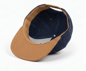 Unisex Cotton Baseball Cap <b>Navy</b> Blue Flat Brim Casual <b>Hat</b> Adjustable Spring Autumn Adult Fit - Product Image 5
