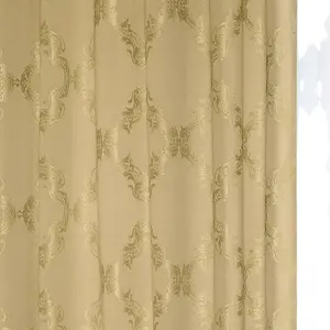 A impressão luxuosa jacquard tecido cortina que expressa um motivo clássico três dimensionalmente com jacquard.