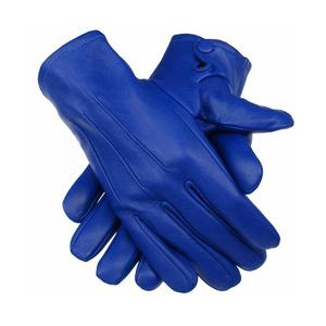 Nouveaux gants de moto pour femmes, entièrement couvrants, bleus, en peau de mouton et cuir PU, pour usage quotidien et cyclisme, en provenance du Pakistan. - Product Image 1