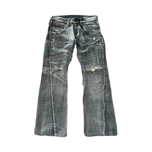 Latest Design New Arrival Customized Distressed High Quality Breathable Unisex Stonewashed Solid 140z Denim Straight Jeans <b>Pants</b> - Product Image 1