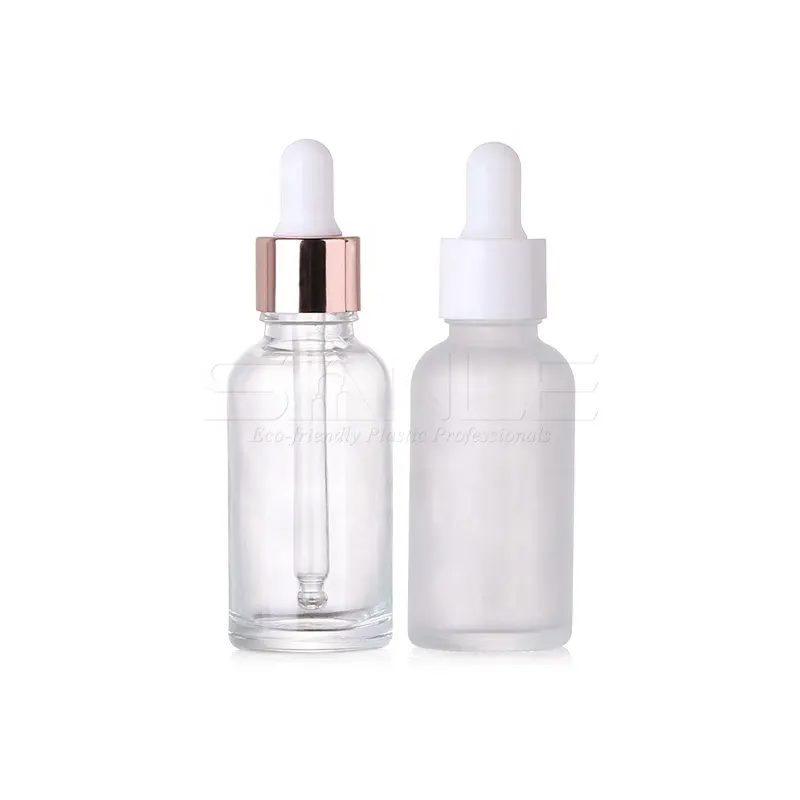 Empty 5ml 10ml 15ml 30ml 50ml 100ml Glass Bottle Oil Dropper Bottle Flask With Black Dropper For Essence Bread Oil Cuticle Oil