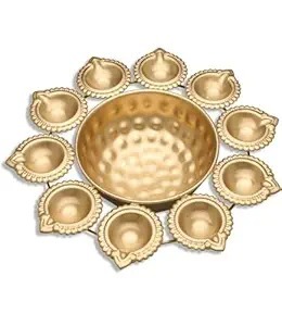 Urli de hierro, cuenco decorativo de hierro, urli de hierro para el hogar, centro de mesa de hierro, cuenco decorativo de hierro, macetero de hierro - Product Image 2