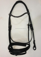 Confort de cheval de Super qualité et bride de cheval anatomique décorative fantaisie avec couvre-chef et bandeau de nez rembourrés doux