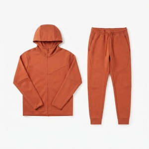 Trendy Men's Casual Wear Full Zip Sweatshirt <b>Matching</b> <b>Jogger</b> Pants <b>Set</b> - Product Image 2